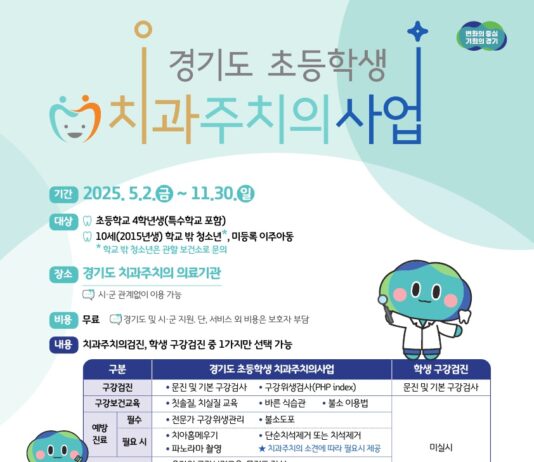 경기도, 올해 초등학생 치과주치의사업 2일부터 시작. 4학년생 12만 명 대상